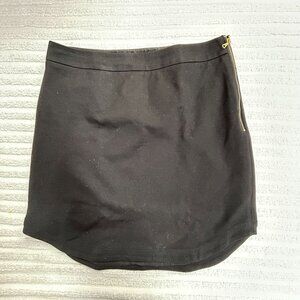 Trina Turk Womens Black Pencil Mini Skirt With Side Zipper Stretch Lined Casual